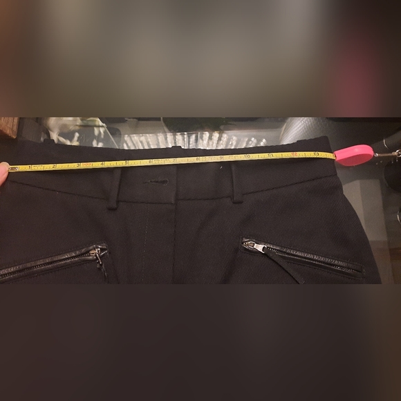 D&G Dolce & Gabbana Black Leather Trim Riding Pants size 42, waist 14" hips 18" - Picture 14 of 16